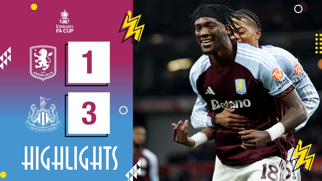 Aston Villa v Newcastle United | FA Cup Fourth Round | HIGHLIGHTS