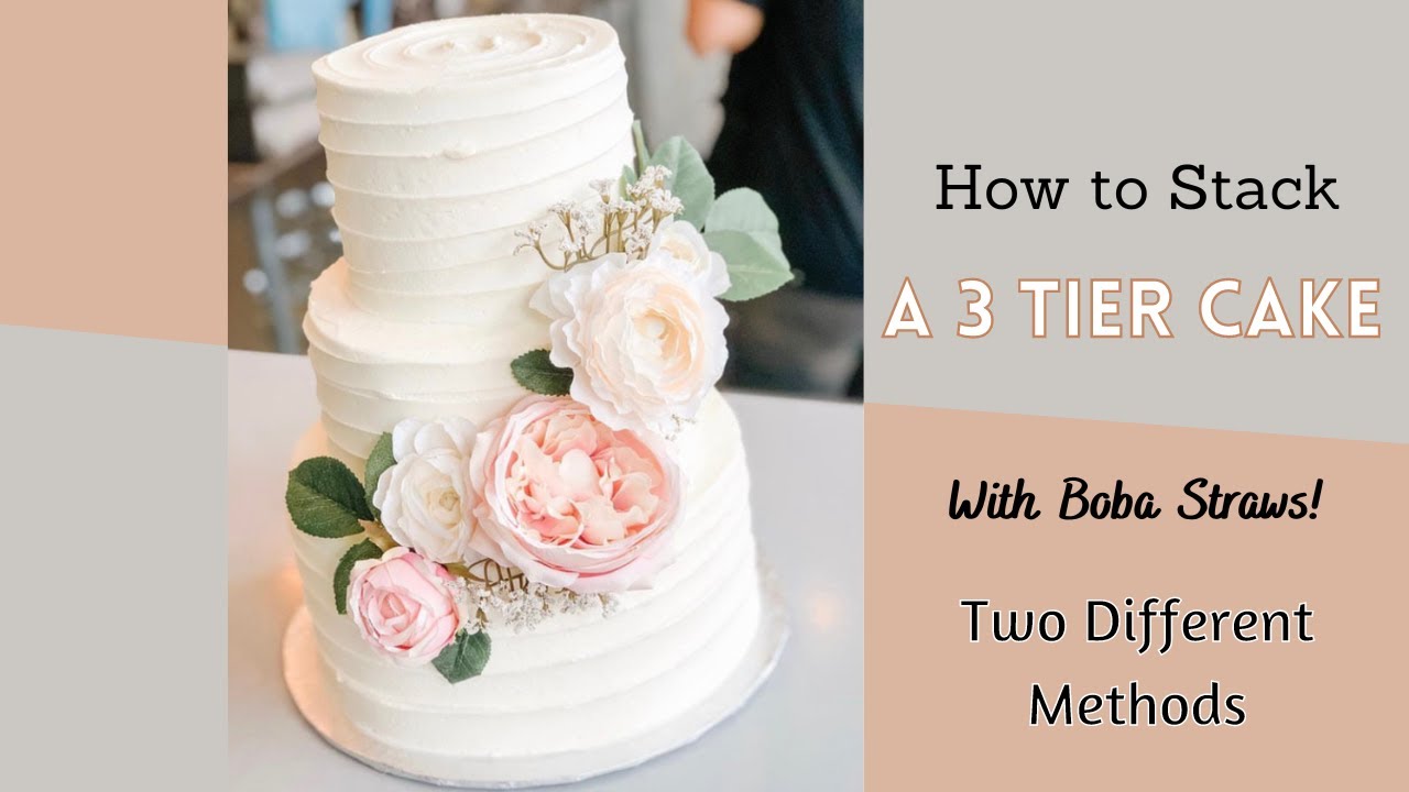 How to Stack a Wedding Cake with Boba Straws!🧋