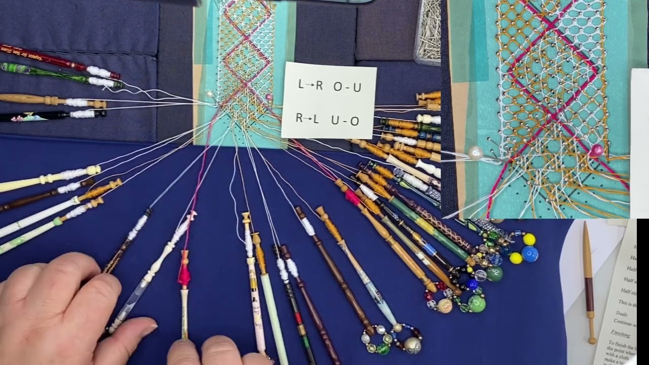 Lou Woo - How To Finish A Gimp in Torchon Bobbin Lacemaking on The Lace Rosarium