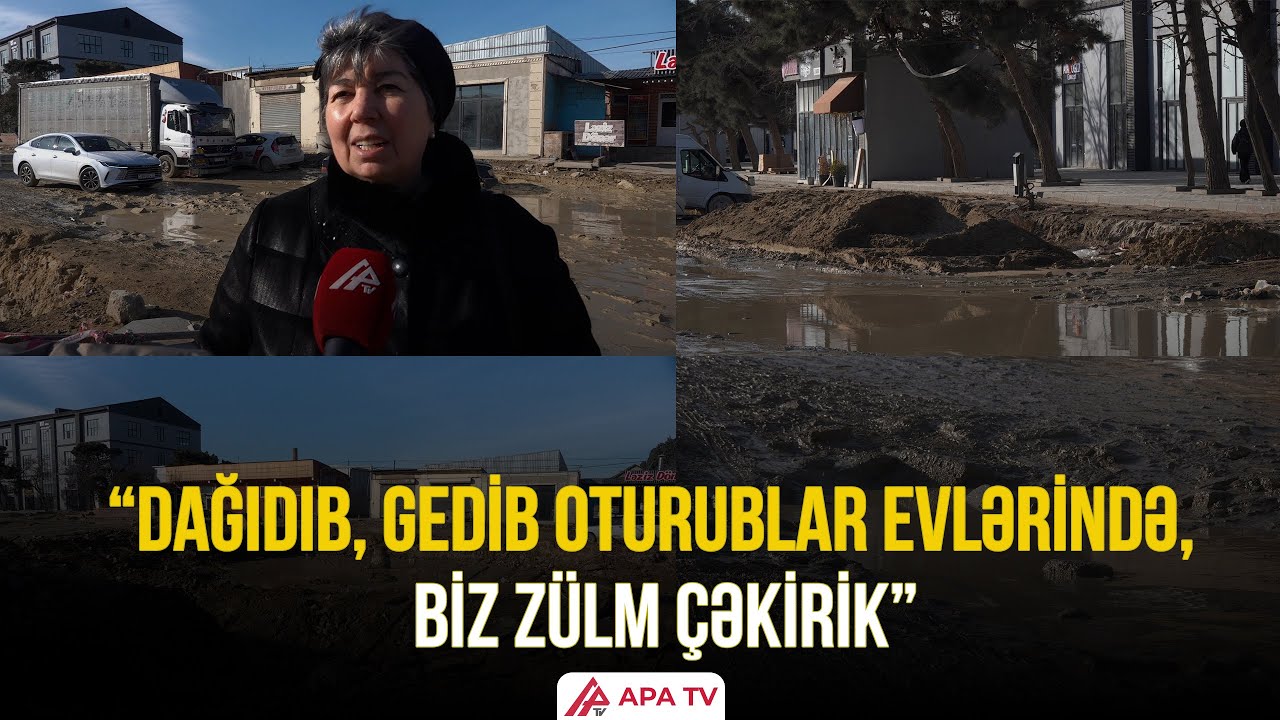 Paytaxtın mərkəzində yol problemi: “Palçığın içində qırılıb batmışıq”  | APA TV