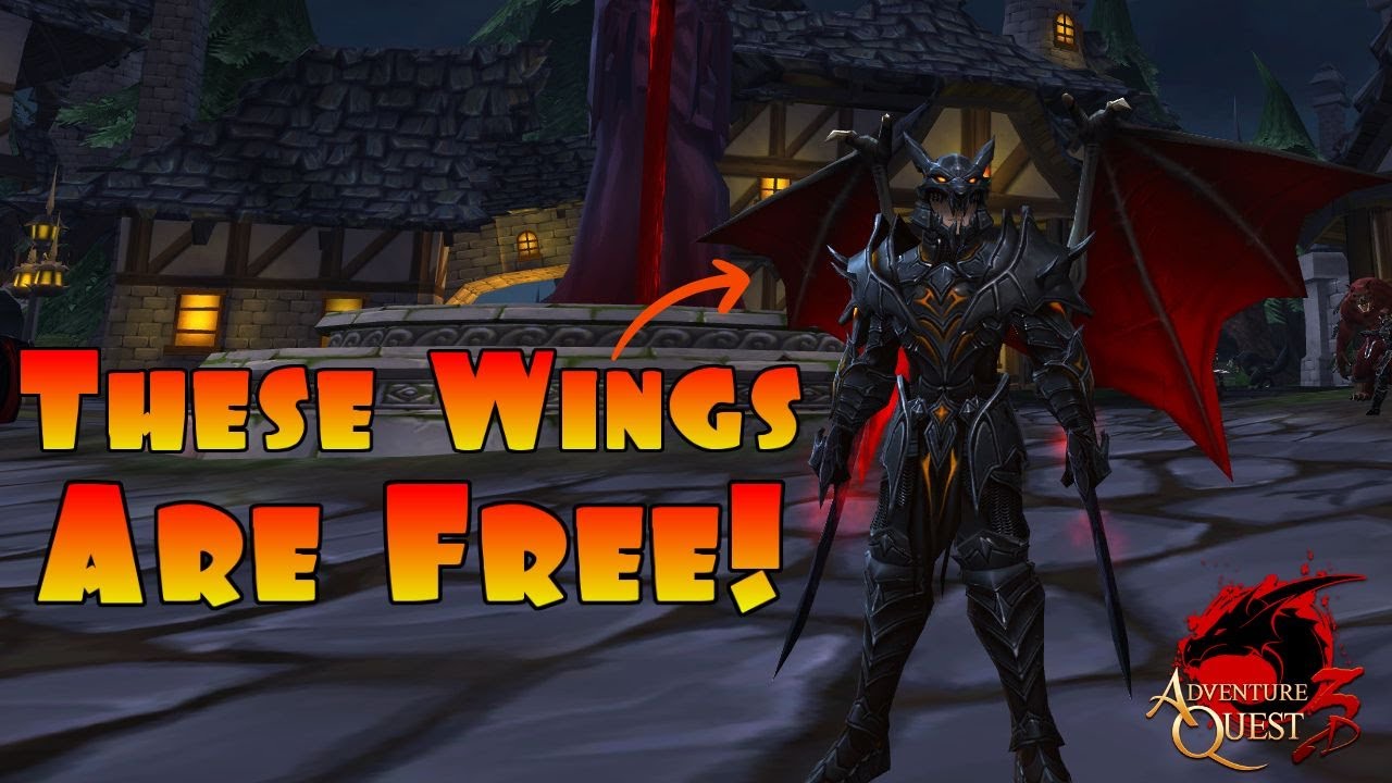 These Bat Wings Aren't Easy To Get But They're FREE! AdventureQuest 3D