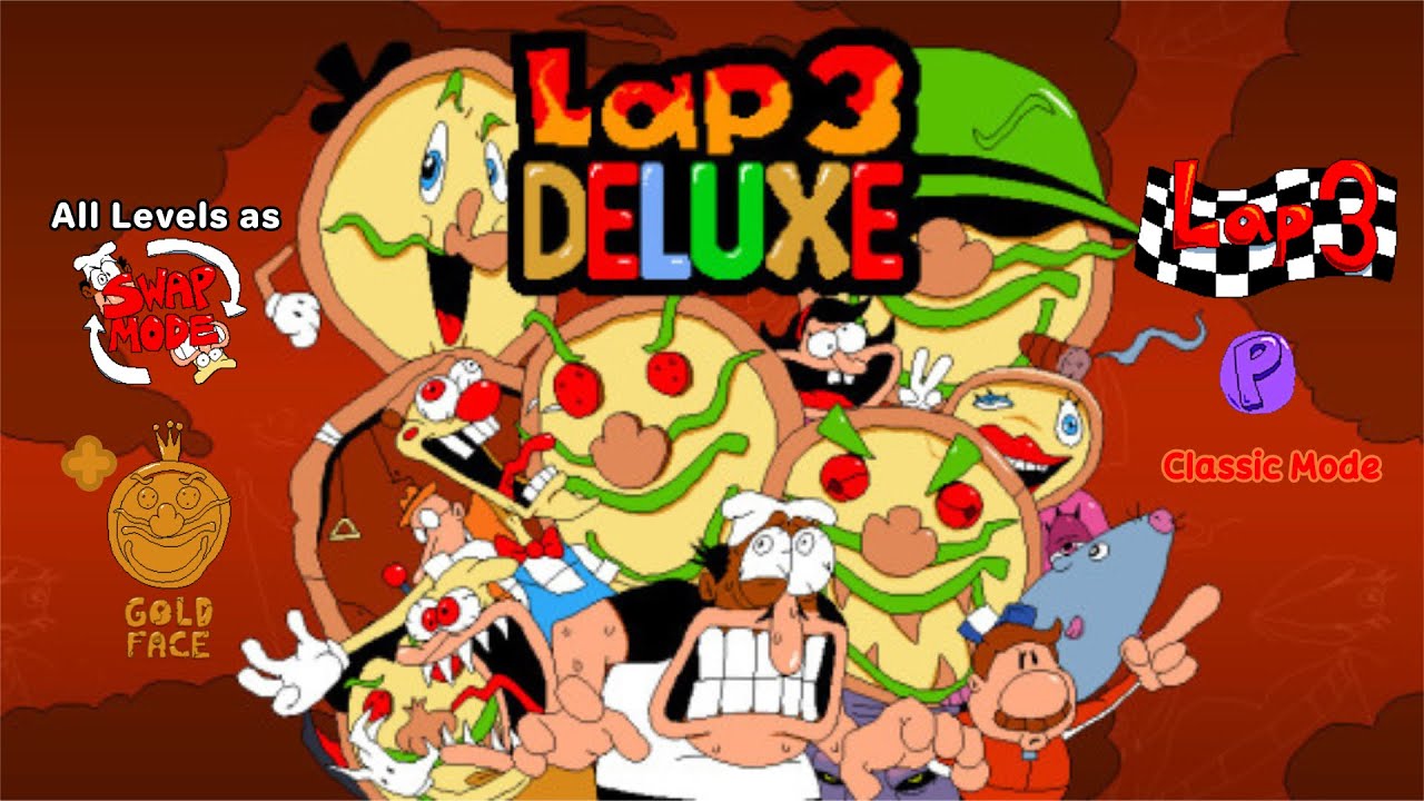 Pizza Tower Lap 3 Deluxe - All Levels and Gold Face Boss as Swap Mode Lap 3 Classic Mode P Rank