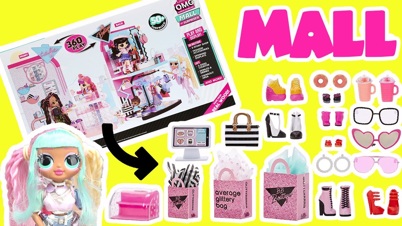 LOL Surprise OMG Mall of Surprises Cafe and Boutique DIY BUILD with Doll Accessories