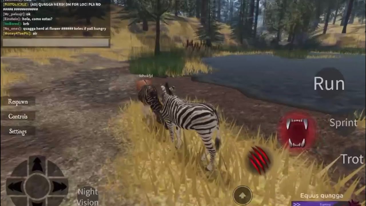 Roblox Cenozoic survival a zebra!!! (Quagga)