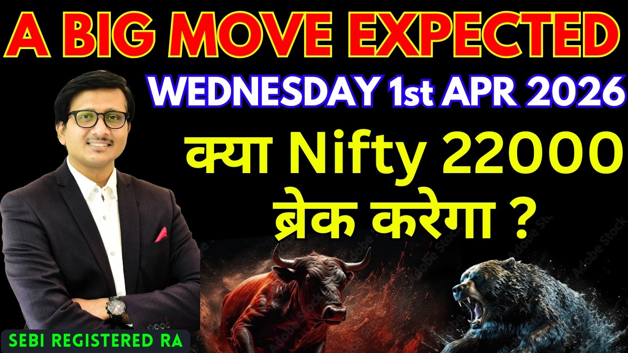 Nifty Prediction & Sensex Analysis for Tomorrow WEDNESDAY 1st APRIL 2026 Nifty Bank Nifty Tomorrow