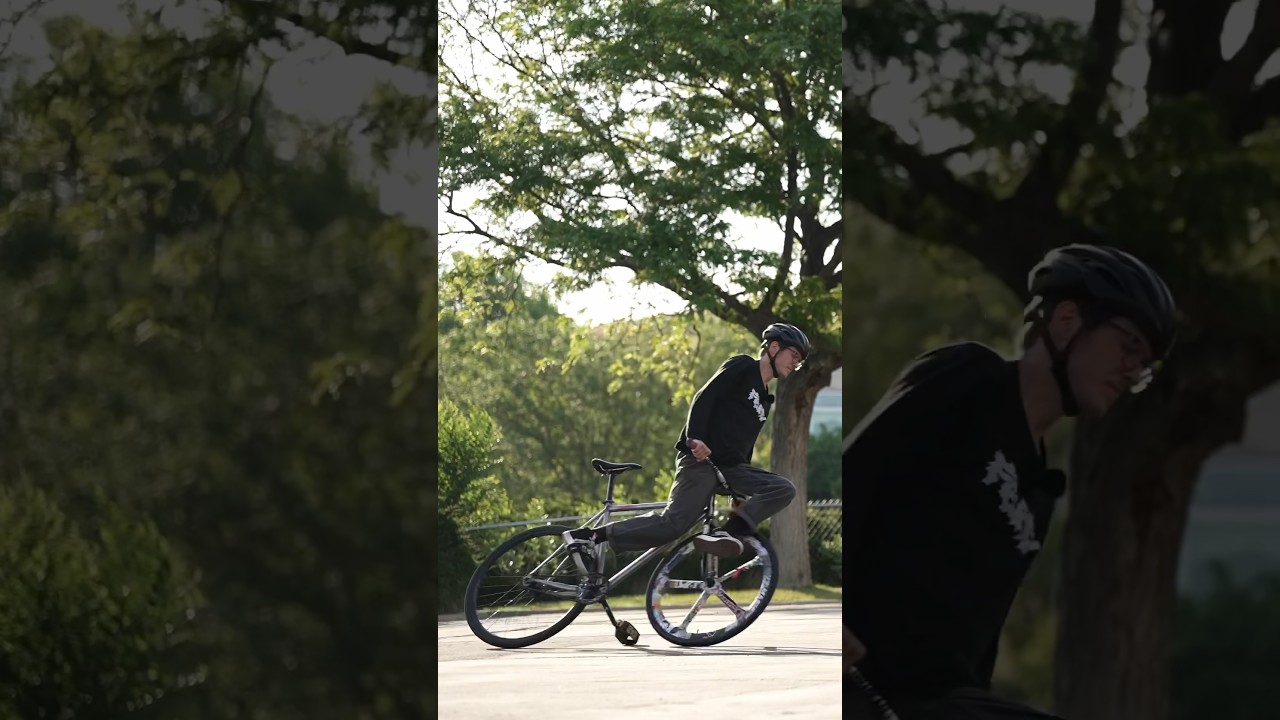Strange fixed gear tricks #cycling #bike #fixedgear