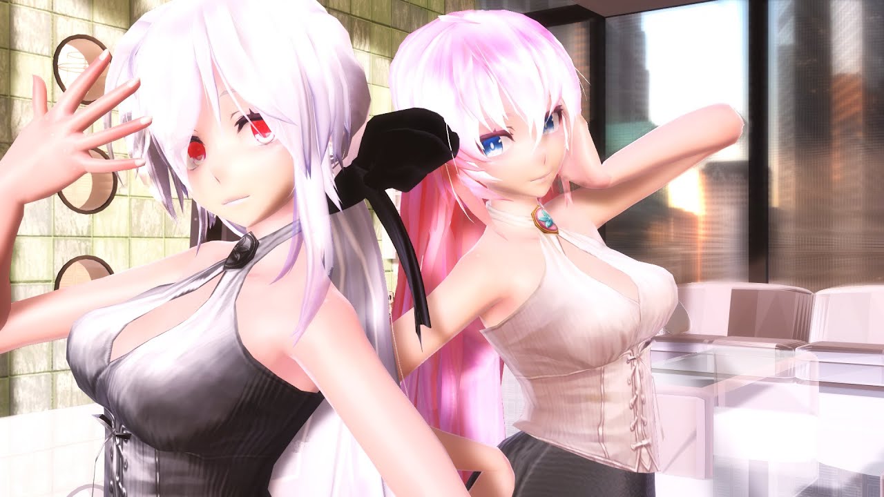【MMD】Higai Mousou Keitai Joshi - Tda TDA Office Luka X Haku HD 1080p