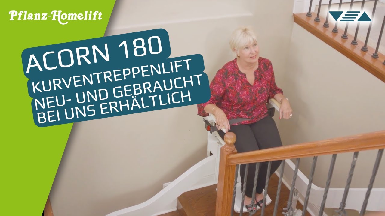 Acorn 180 Treppenlift ▽△ Die perfekte L&ouml;sung f&uuml;r Treppen mit Kurven