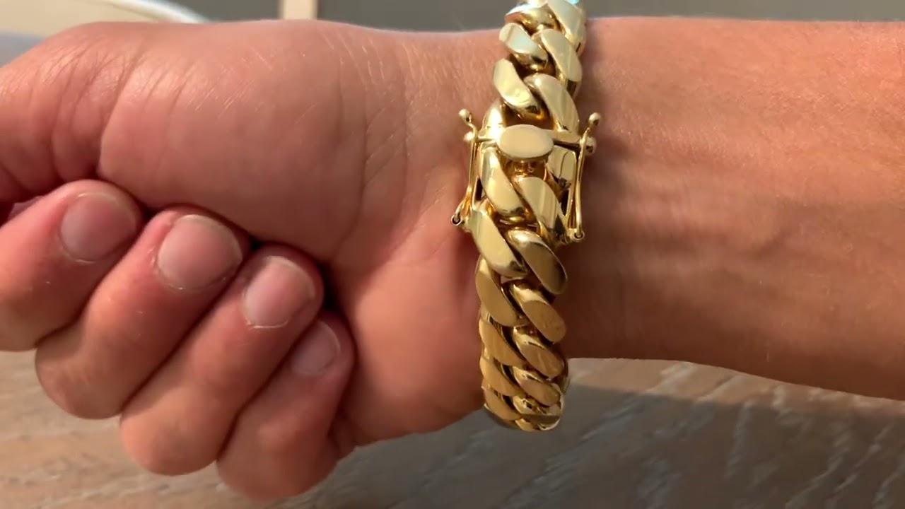 Daniel Jewelry Inc 13MM 14k Miami Cuban 7.5” Bracelet Wrist Profile And 24” Chain Neck Profile🔥🔥🔥