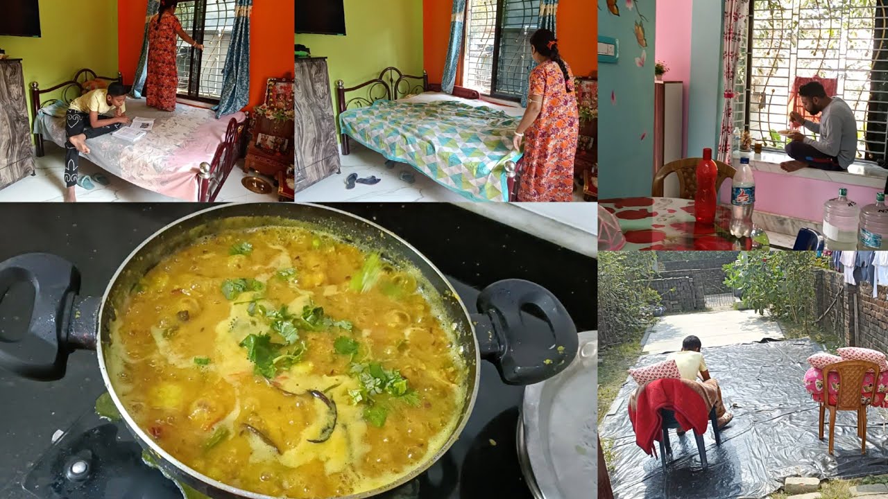 সরস্বতী পুজোর আগে ঘর পরিষ্কার 🧹✨//শীতের স্পেশাল সবজি ডাল রান্না করলাম।😋