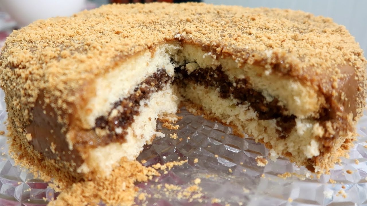 Pão de ló com recheio de amendoim 🥜 (tipo cajuzinho)