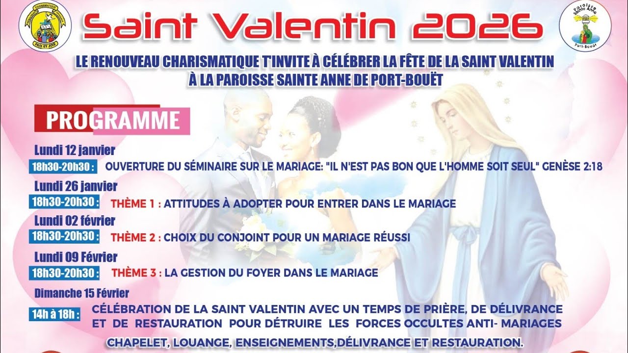 APOTHÉOSE DU SÉMINAIRE SUR LE MARIAGE CE DIMANCHE 15 FÉVRIER 2025 À LA PAROISSE STE ANNE DE PB 🇨🇮
