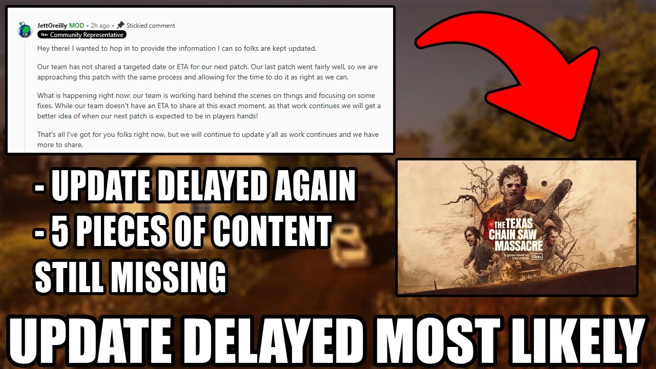 Update Most Likely DELAYED + Dev Response | The Texas Chainsaw Massacre Game