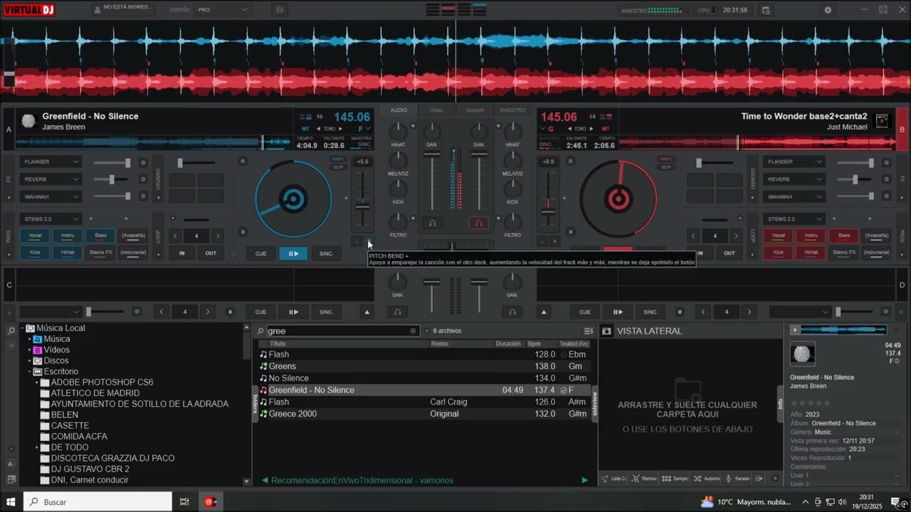 DJ GUSTAVO CBR.GREENFIEL:NO SILENCE MEZCLADO CON TRANXMISSION:TIME TO WONDERJUST MICHAEL