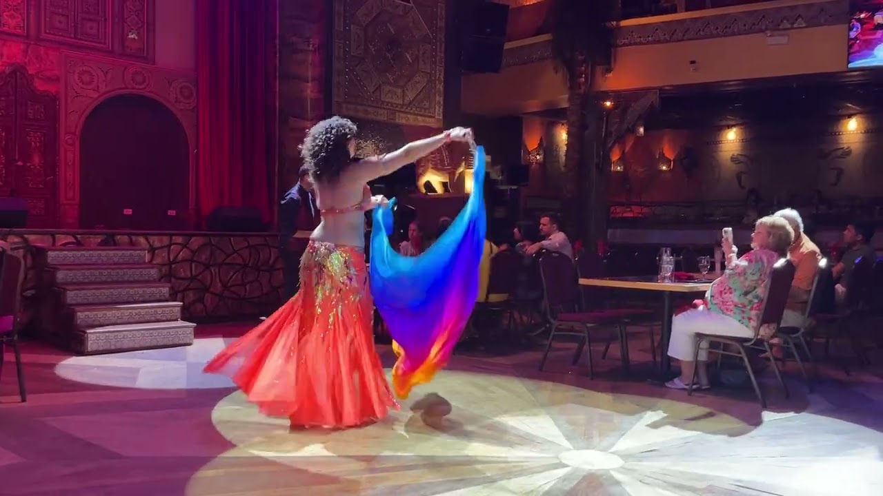 Rose, Middle Eastern Belly Dancer Veil-Poi at Alhambra Chicago: 