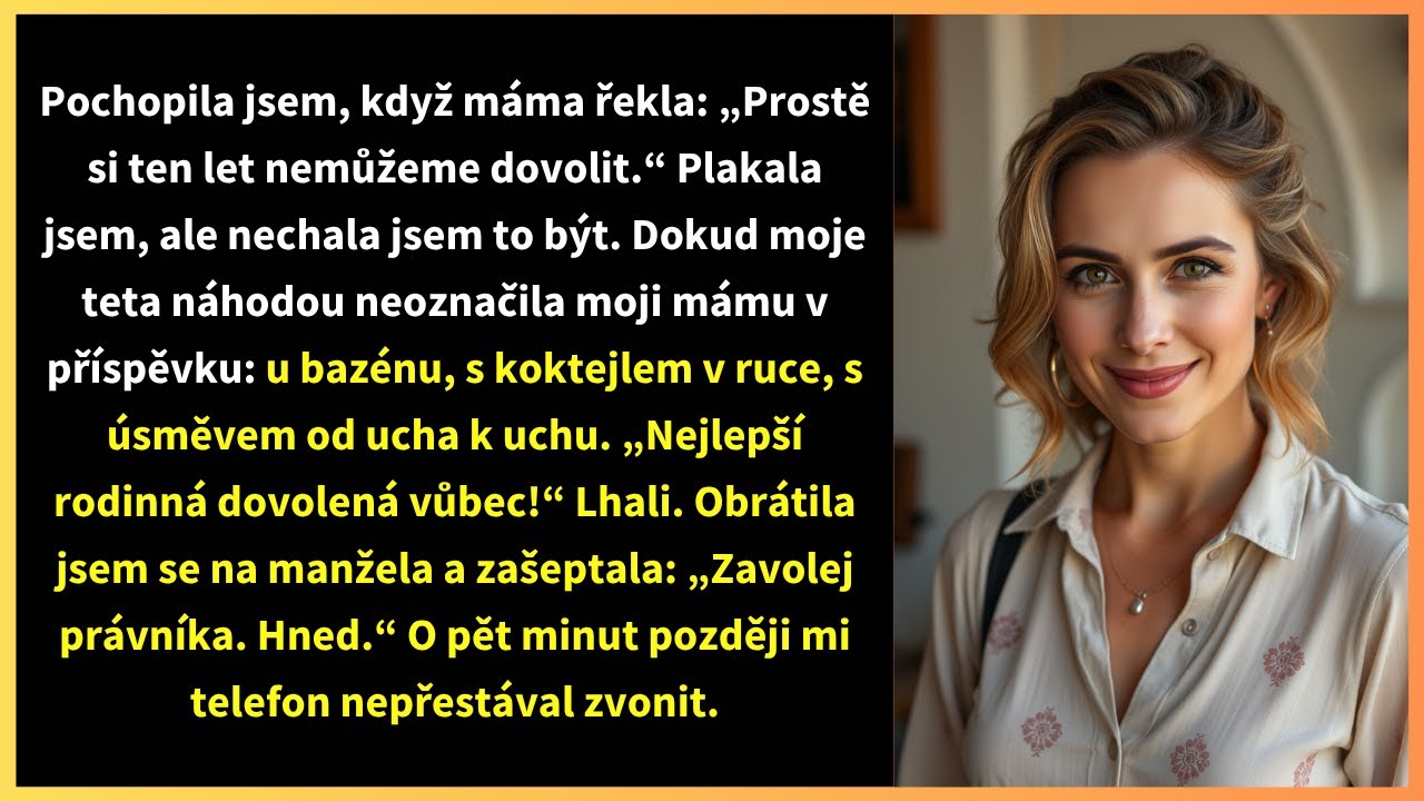 Pochopila jsem, když máma řekla: „Prostě si ten let nemůžeme dovolit.“ Plakala jsem,