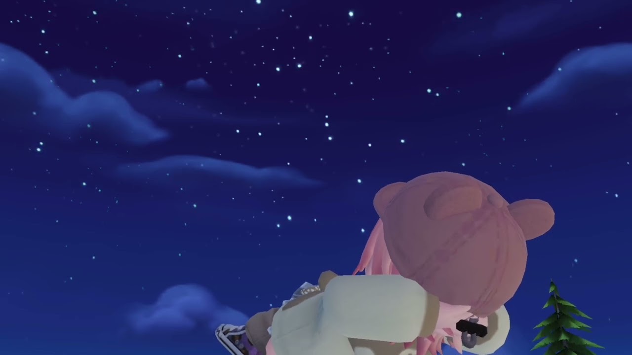 海辺で星を眺める夜