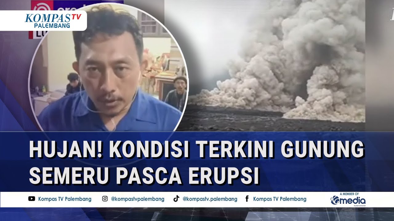 TERBARU! Abu Vulkanik dari Gunung Semeru Mulai Menghilang Setelah Hujan