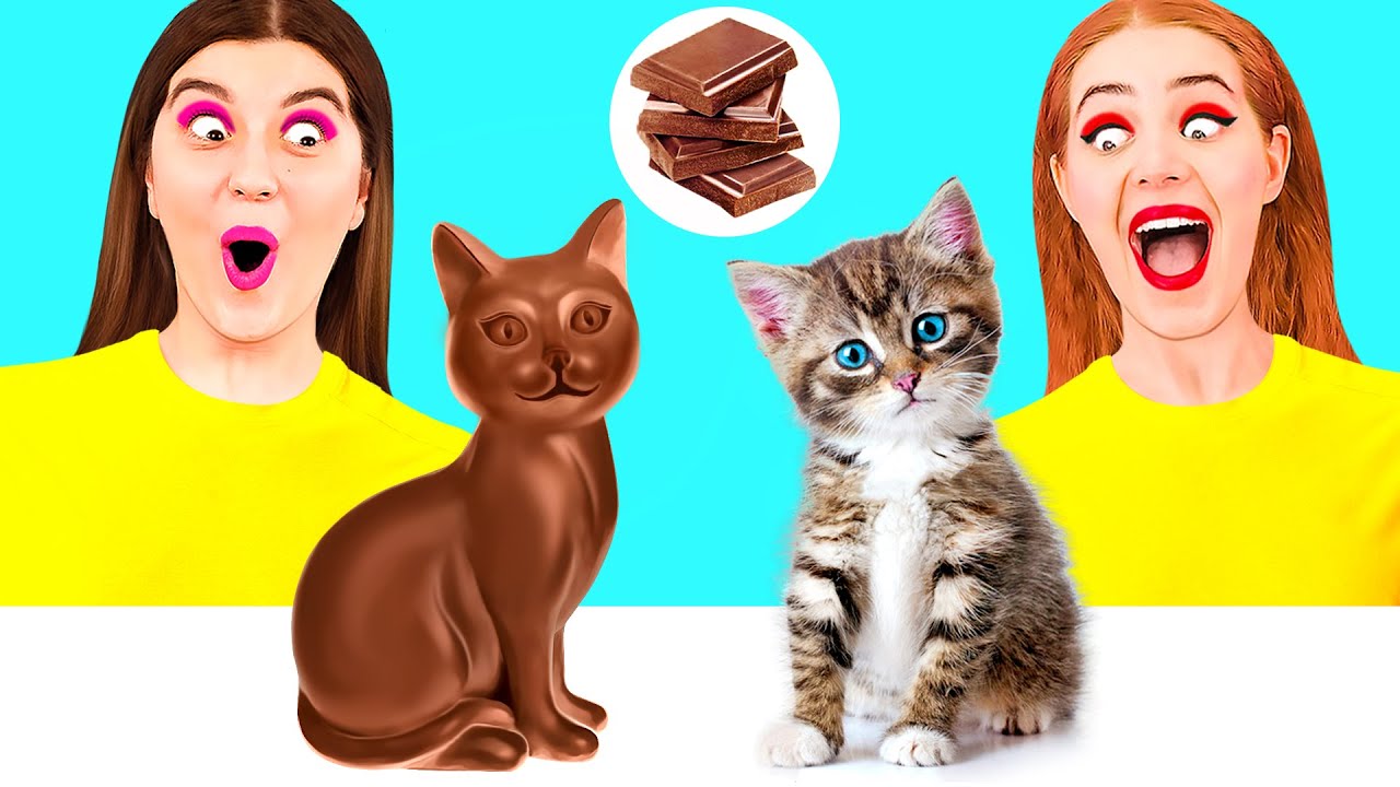 Tantangan Makanan Asli vs Makanan Cokelat oleh TeenChallenge