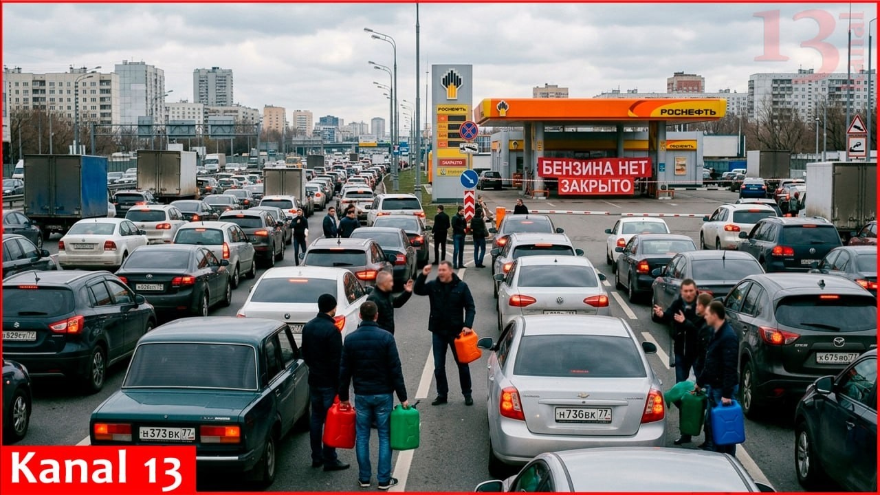 &laquo;Посмотрите, что творится в Москве&raquo; &mdash; километровые очереди за бензином в Санкт-Петербурге и Москве