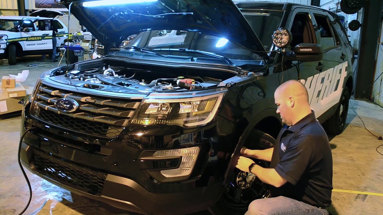 How to install a Setina PB400 or PB450-L LED Push Bumper, shown on a Ford Interceptor (Explorer)