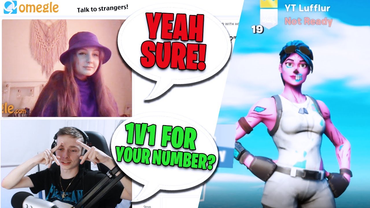 I 1v1'd people ON OMEGLE while using the RAREST SKIN in Fortnite...
