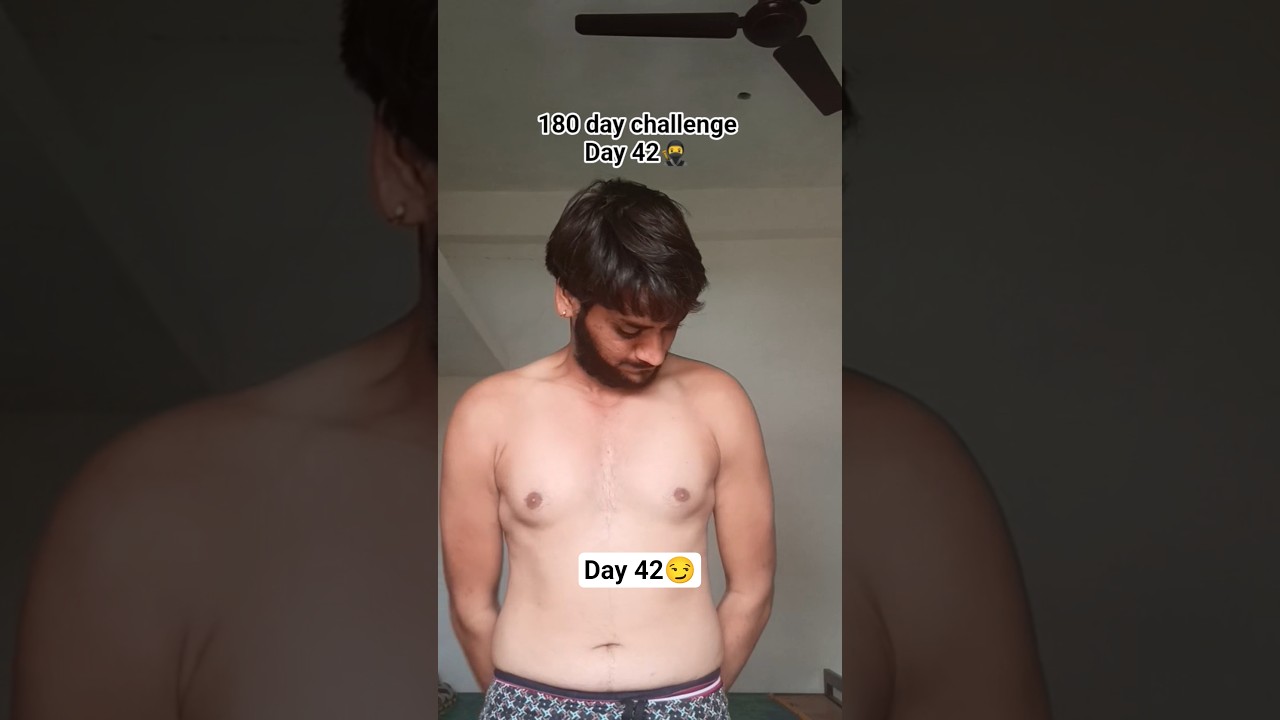 day 42🥷180 day challenge🔥kitne din or🥲😏#motivation #workout #challenge #shorts #shortsfeed