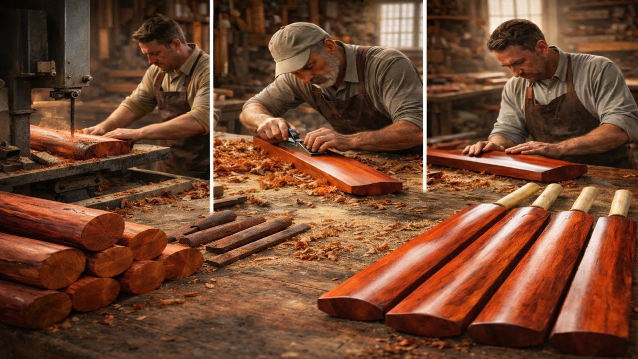  Cricket Bat Making Process English Willow Factory | Handmade Bats Inspired by Virat Kohli IPL & PSL