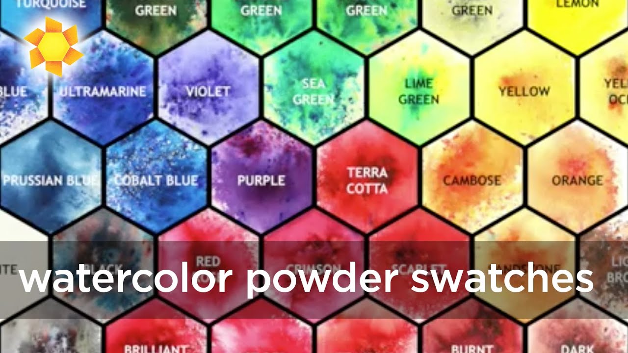 Getting Started with Watercolor Powders Part 3, Labels and Swatches for Brusho
