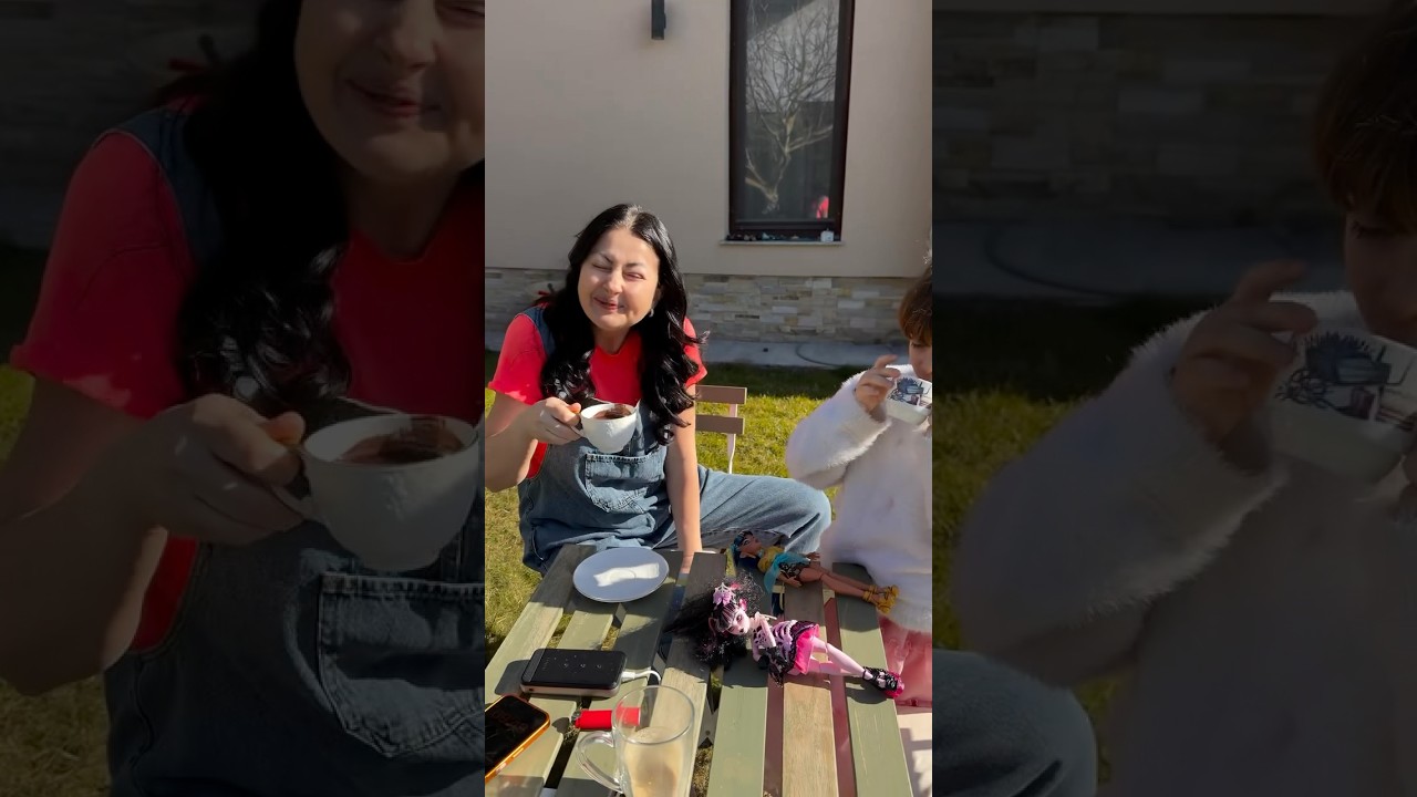 Gabriela Cristea servește cafeluța în natură! #gabrielacristea