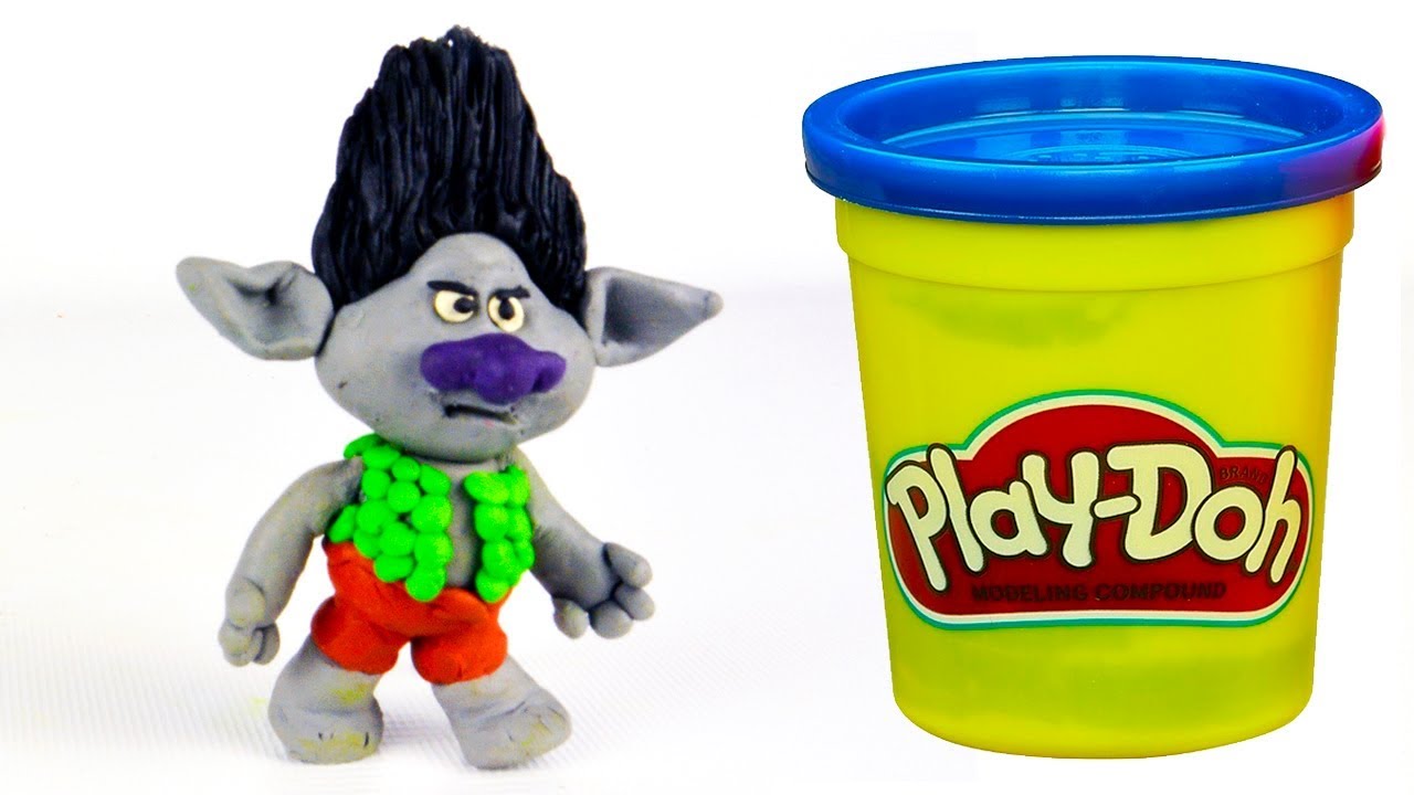 ТРОЛЛЬ ЦВЕТАН ❤ #Trolls Мультфильм Тролли из пластилина Play Doh ❤  мультик для детей Сюрприз