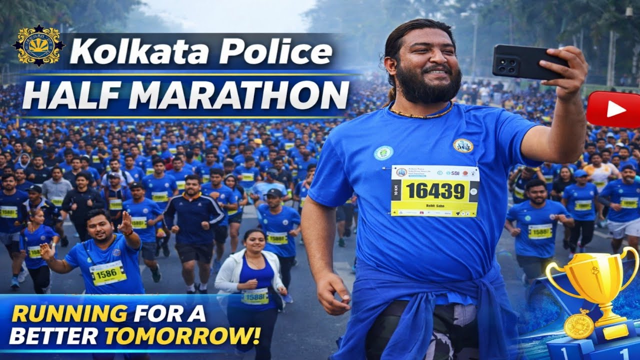 Kolkata Police Half Marathon 2026 | Save Drive Safe Life |Kolkata Marathon |Small Journey With Rohit