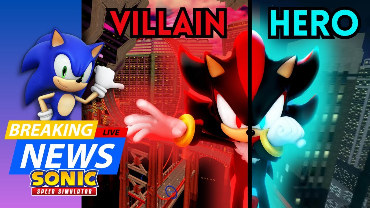 BREAKING NEWS HAPPENING NOW: DARK Shadow VS HERO Shadow Coming to Sonic Speed Simulator! 🔴🔵