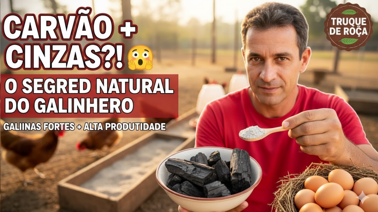 Carvão e cinzas  o segredo natural para galinhas fortes e de alta produtividade