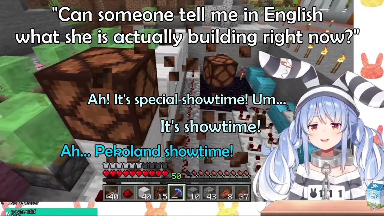 Pekora Tries To Explain To Overseas Viewers What She Wants To Build In English【Hololive English Sub】