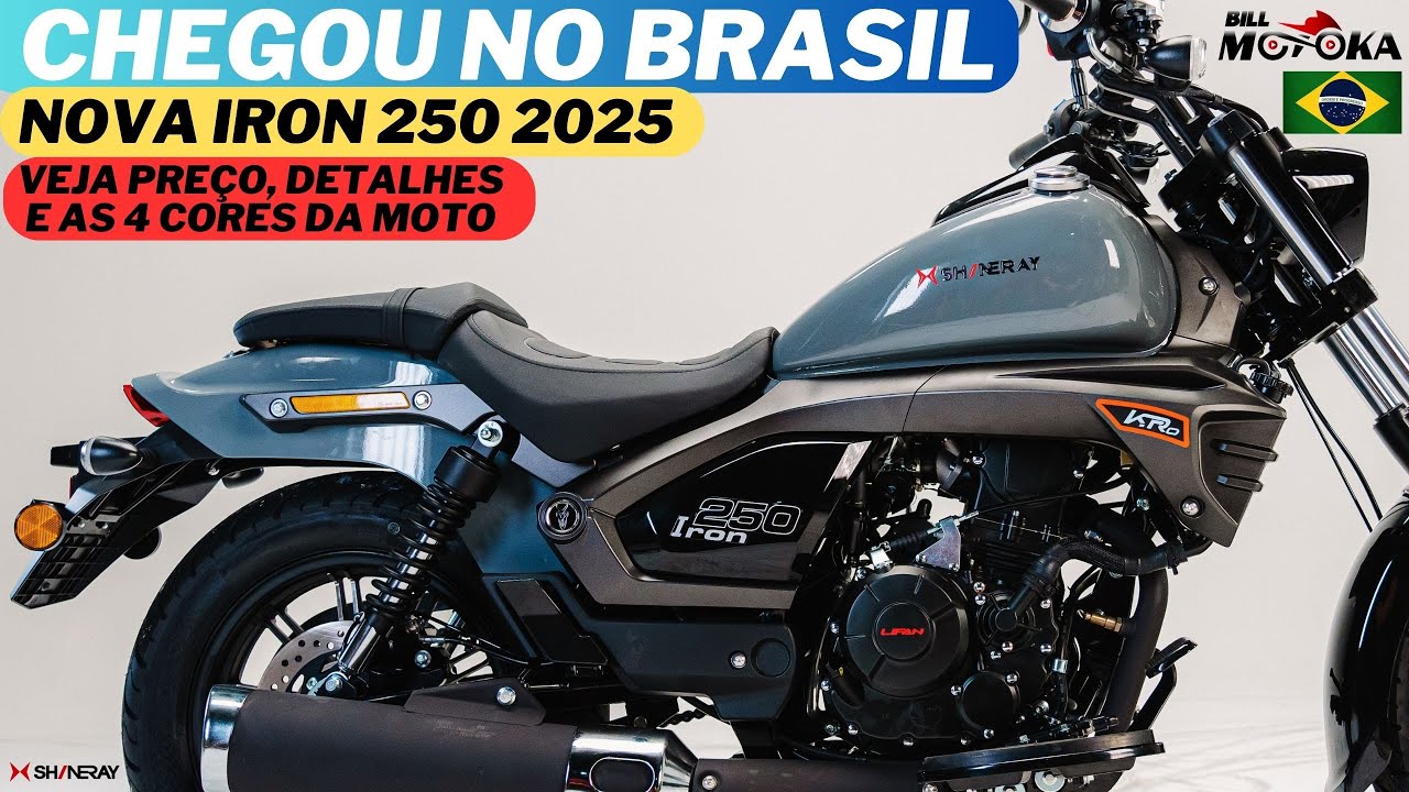 Lançamento oficial IRON 250 2025, veja preço e as 4 cores da moto que acabou de ser lançada no BR.