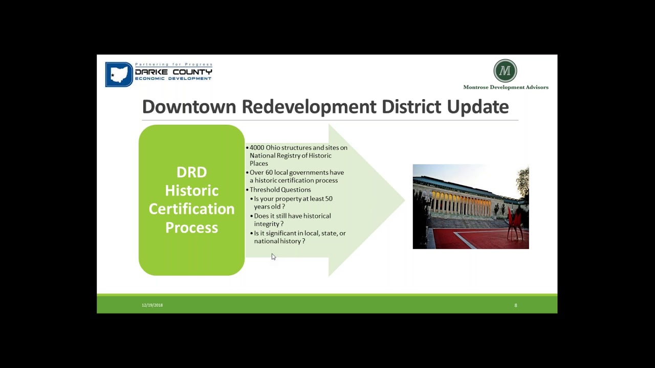 Ohio&rsquo;s Downtown Redevelopment Districts and Historic Preservation Development
