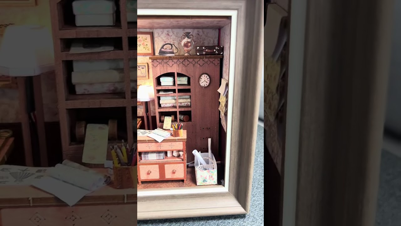 Book nook kit-Lily sewing shop #booknook #Lily sewing shop #miniature#booknookkit #dollhouse #DROICC