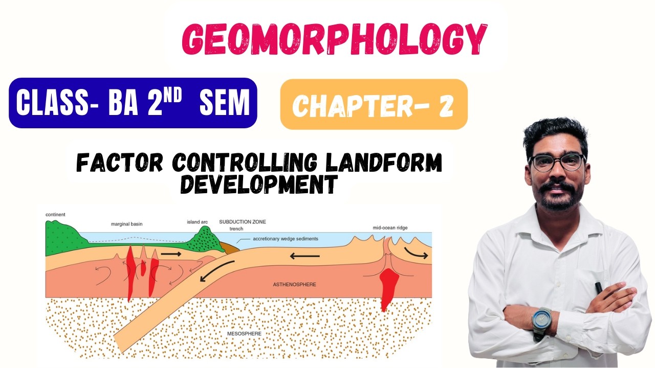 Chapter 2 Factor Controlling Landform Development||Geomorphology||BA Sem 2nd