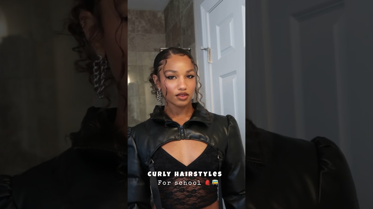 Pt.8 | curly hairstyle for school 🚌🎒 