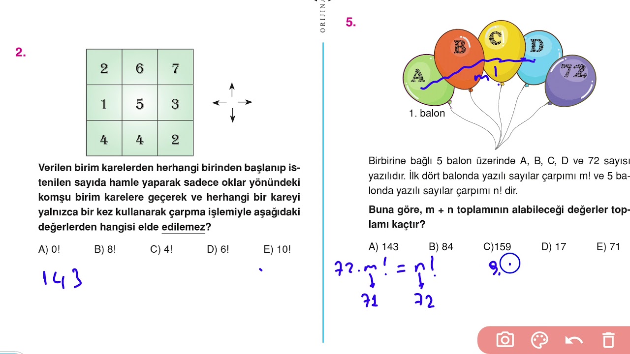 ORİJİNAL TYT MATEMATİK FAKTORİYEL TEST 3 SORU ÇÖZÜMÜ VE KONU ANLATIMI