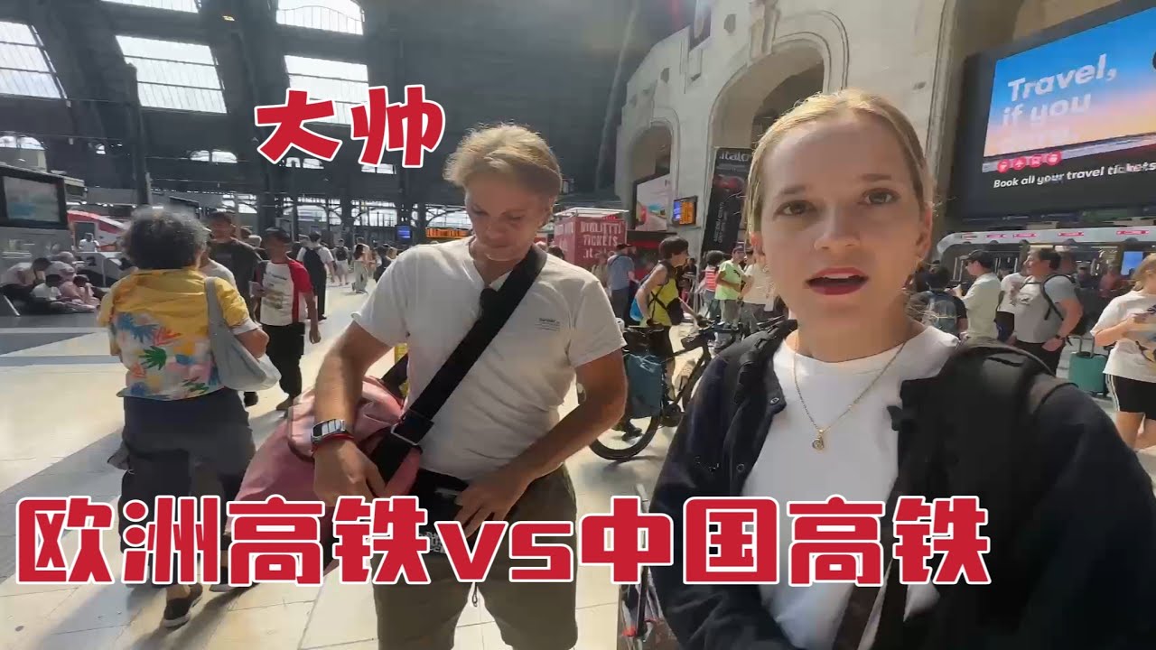 China Railways Vs Europe Railways: What's the Difference 歐洲高鐵和中國有啥區別，高鐵站有多隨意，什麼都能帶上車！