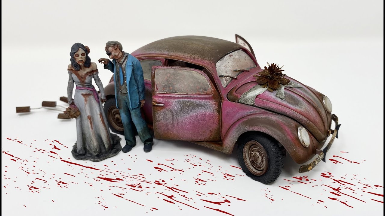 Bloody Zombie VW Beetle for New Diorama 