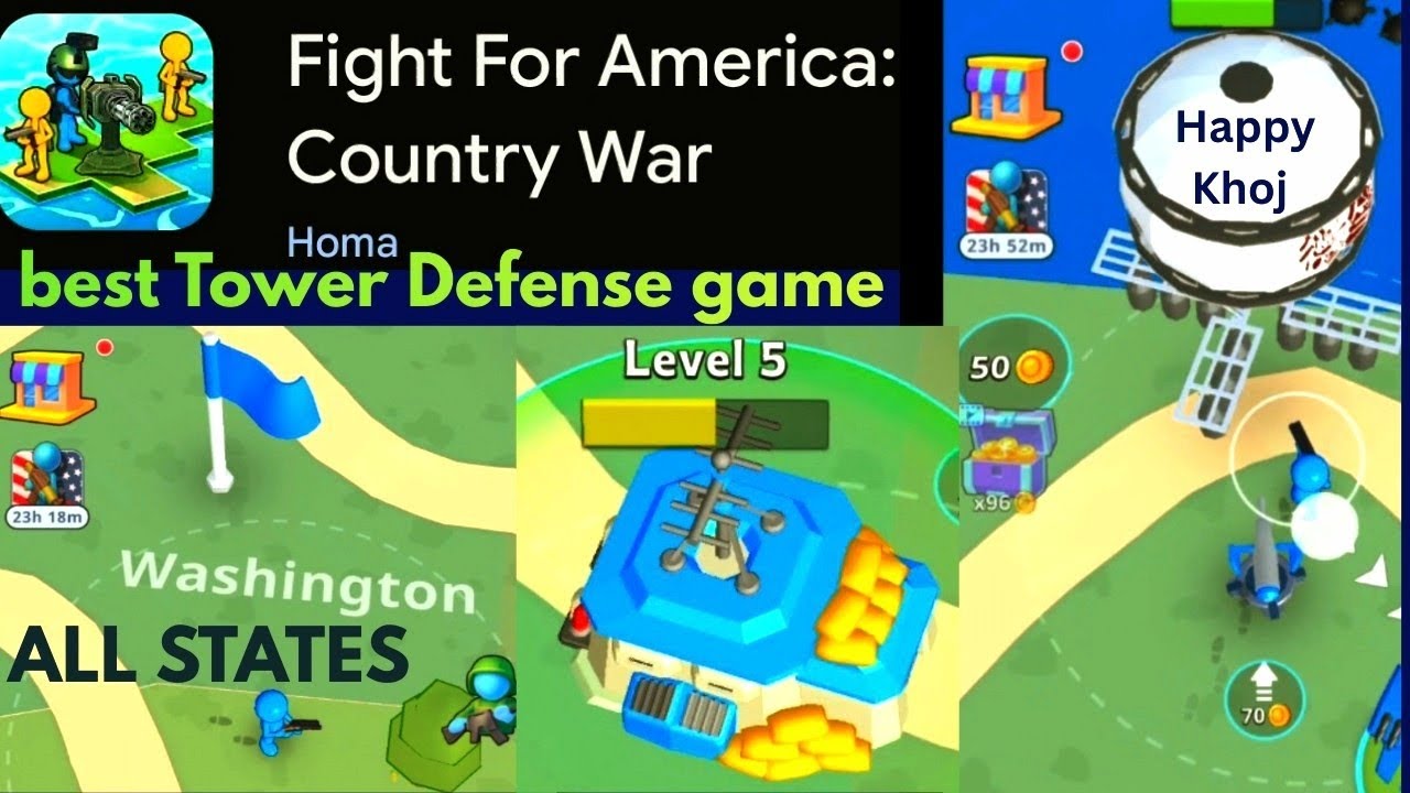 Fight For America: Country War 🏰 Full Gameplay Walkthrough (Android/iOS) | Best Tower Defense Game