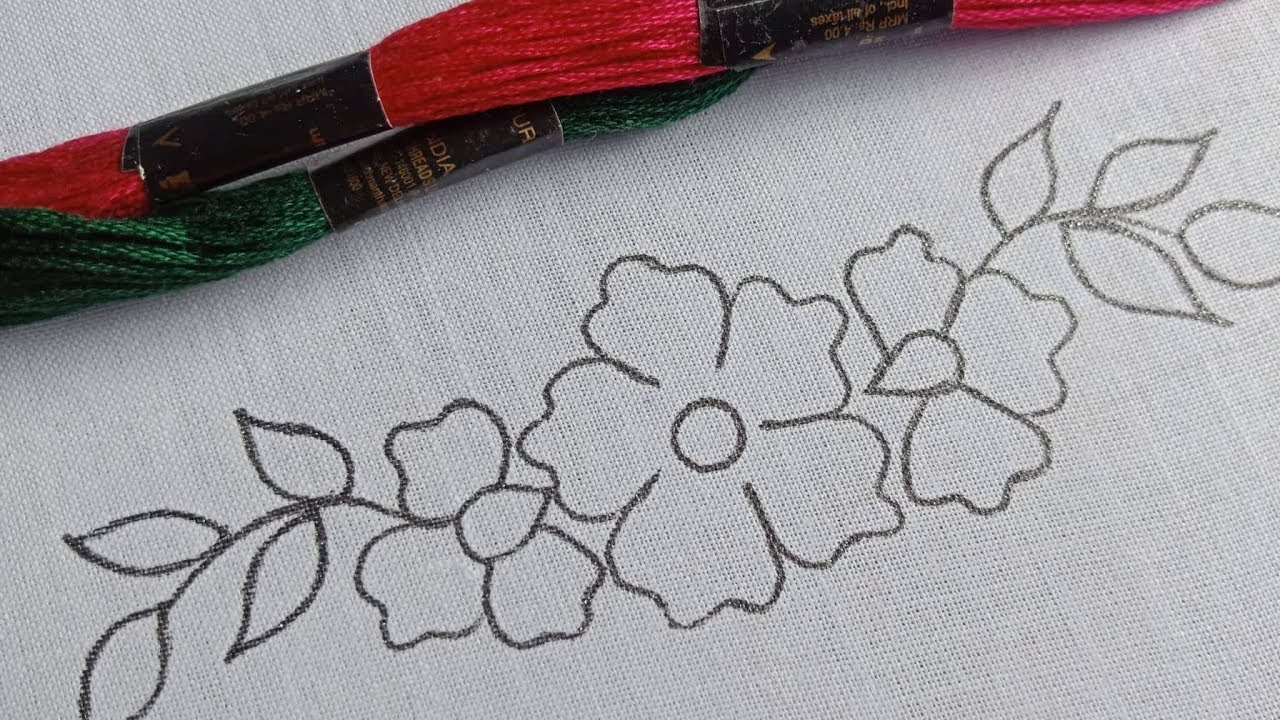 All over design for dress by Hand Embroidery42,All over Design2020,আধুনিক ফুলকারি ডিজাইনে জামার নকশা