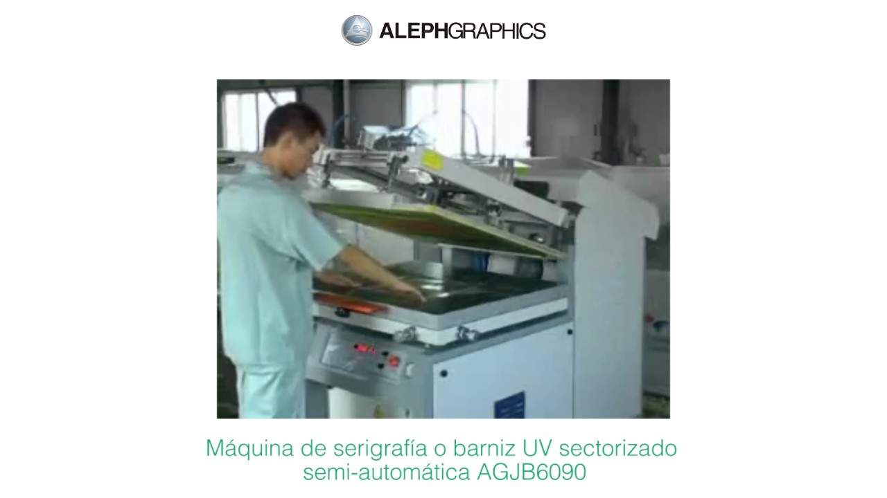 Máquina de serigrafía o barniz UV sectorizado semi-automática AGJB6090
