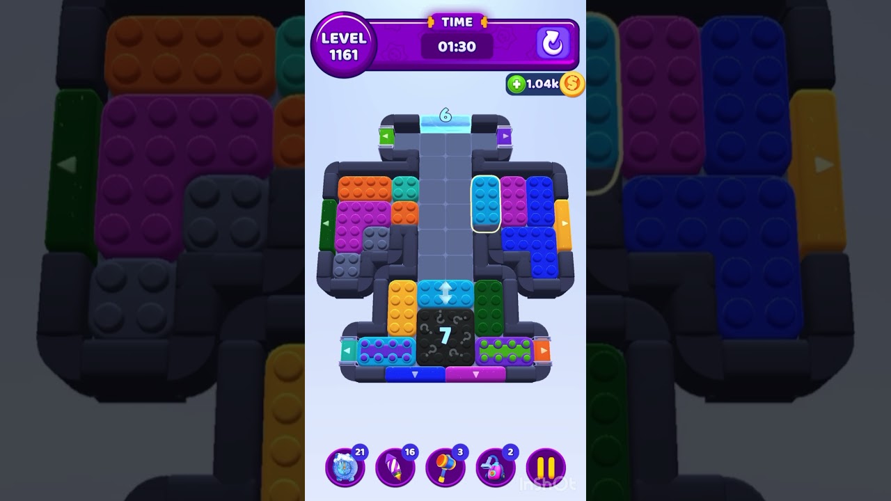 Color Block Jam Level 1161 &ndash; Full Puzzle Solution (No Boosters)