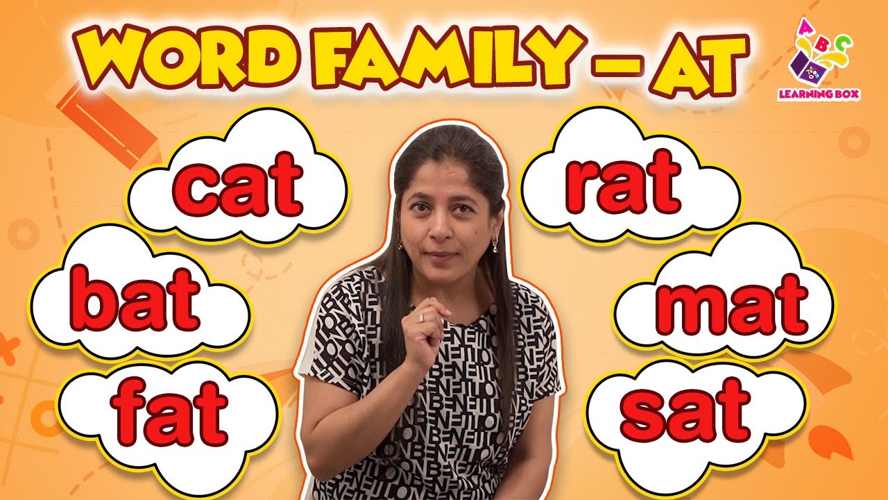 Word Family -at | Family Words for kids | Nursery Rhymes | Preschool Learning | Learning Box