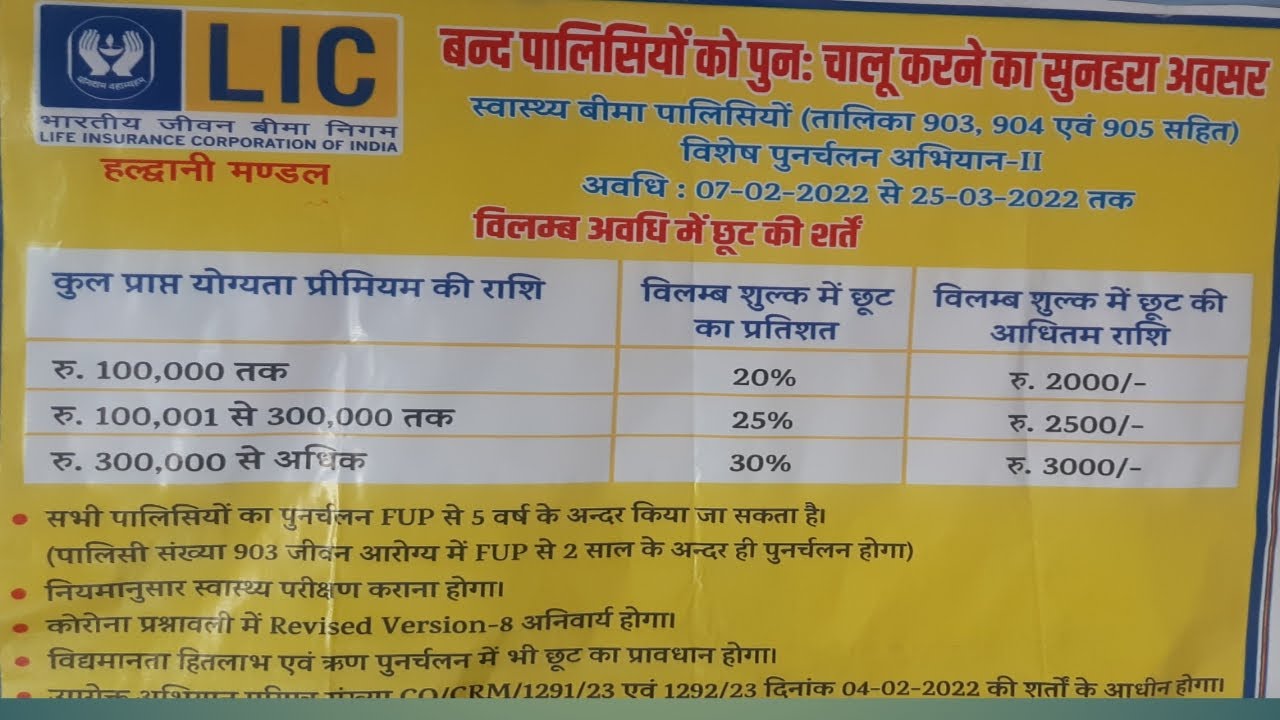LIC lapsed policy revival scheme 2022 | lic policy revival after 5 years | lic policy revival period