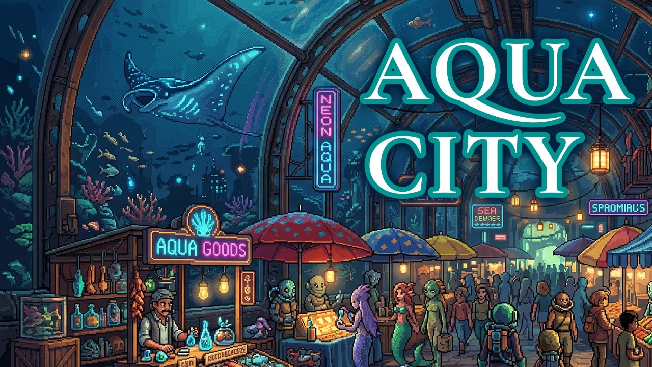 Chill & Focus | Lo-Fi Beats Under the Sea 🌊🏙️ | Aquatic Retro-City Vibes